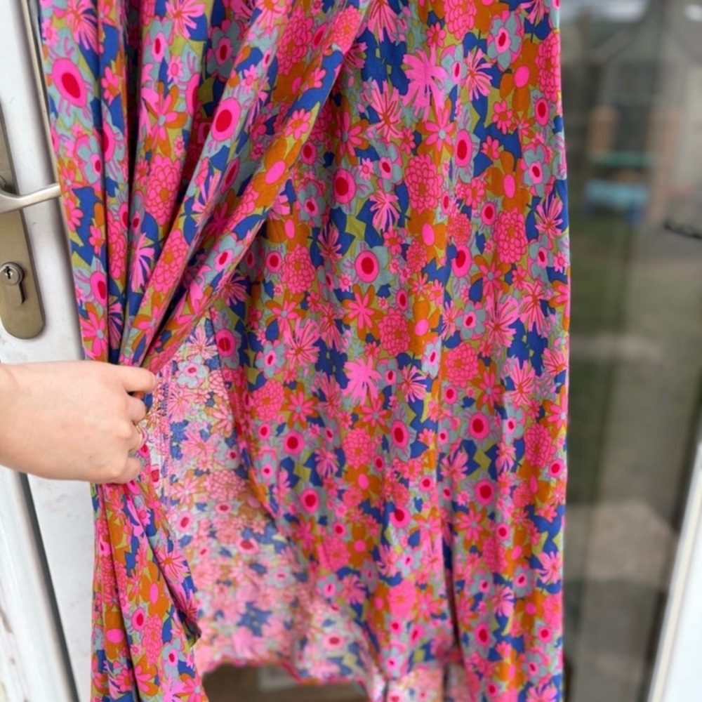 NATURAL LIFE Pink Floral Smocked Maxi Dress - Picture 3 of 4
